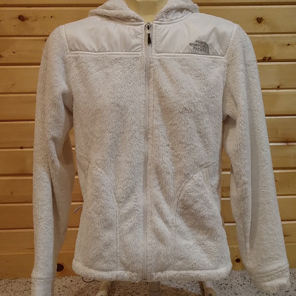 North face jacket fleece hoodie small white hoody